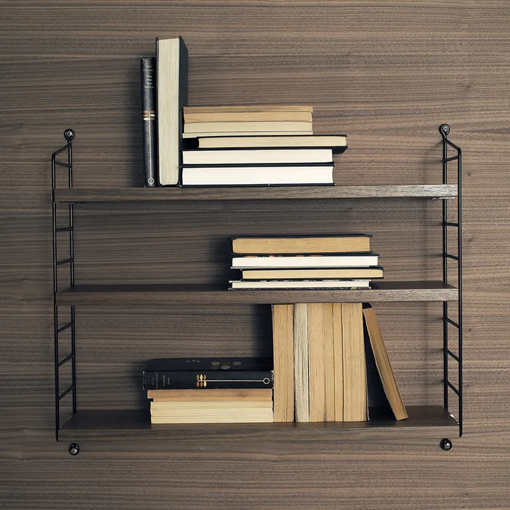 String Furniture Etagère Pocket en noyer | Noir
