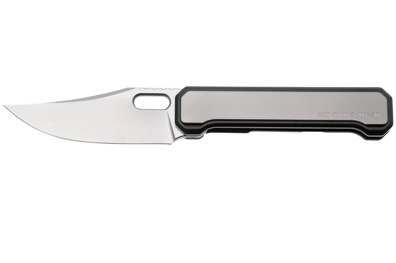 NOC Knives MT-30 MT-3008 Bead Blasted M390, Grey Titanium Inlays, zakmes