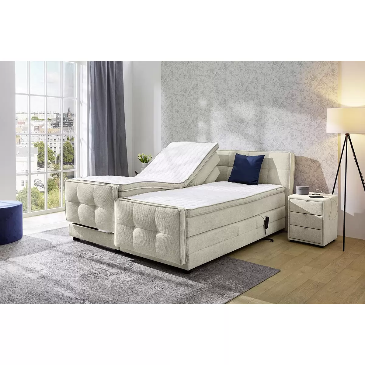 Boxspringbett Paulo 180x200 Beige