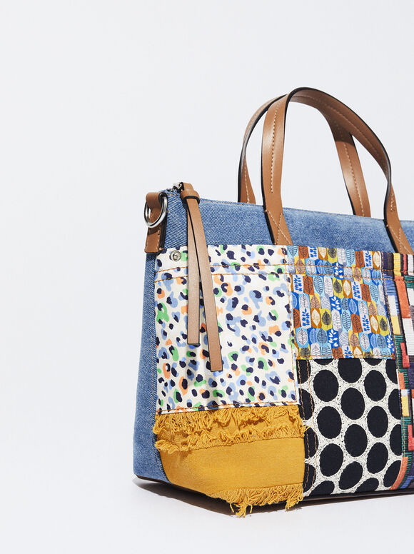 Sacola Patchwork - Azul