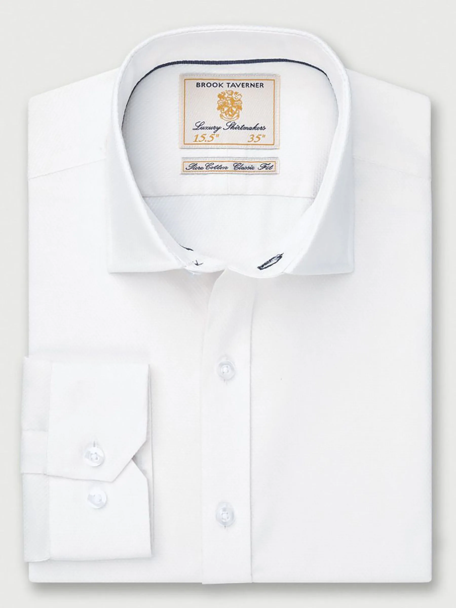 Wit - Standaard - Brook Taverner Single Cuff Shirt