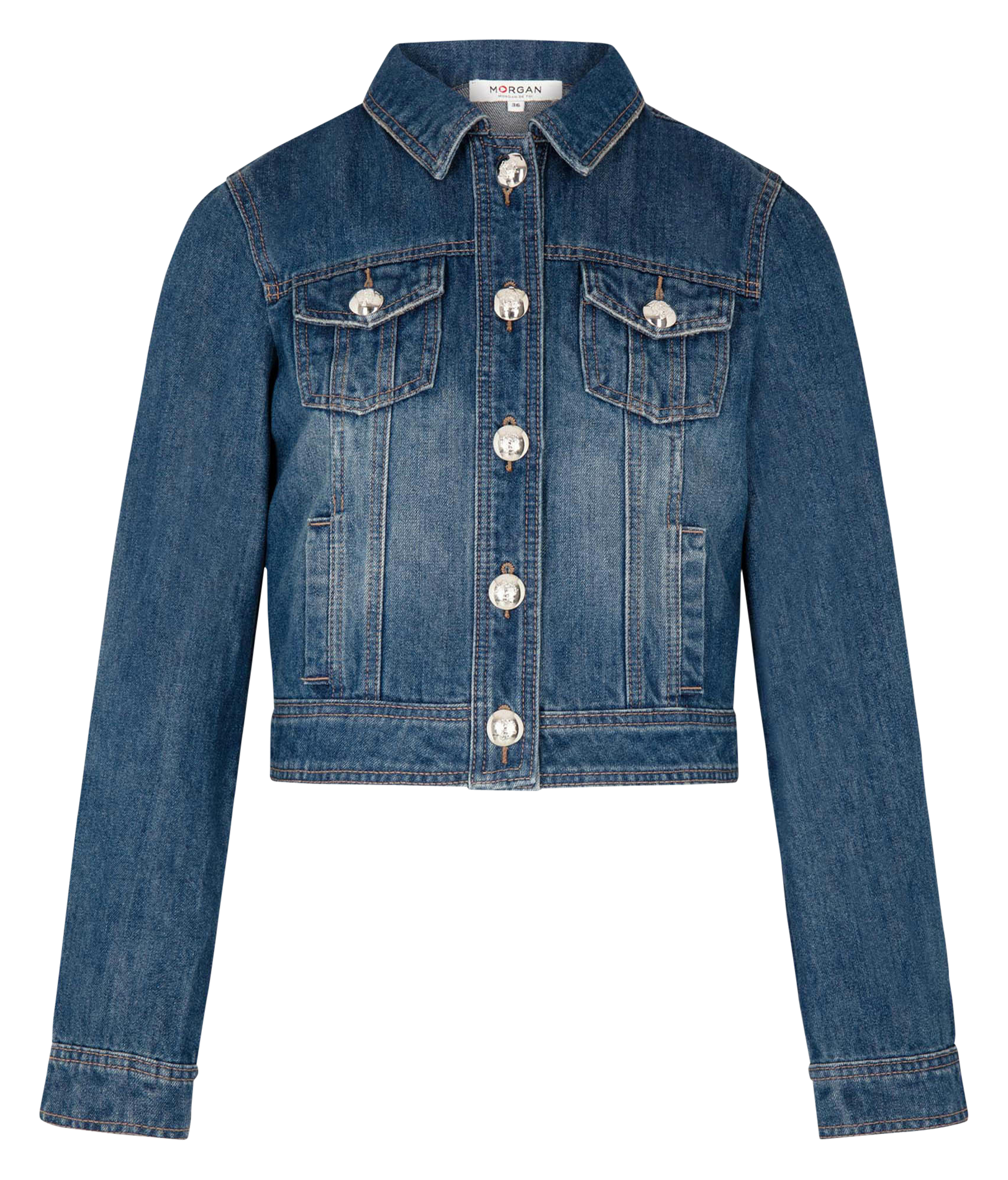 VPIM - Veste courte en denim délavé | Bleu