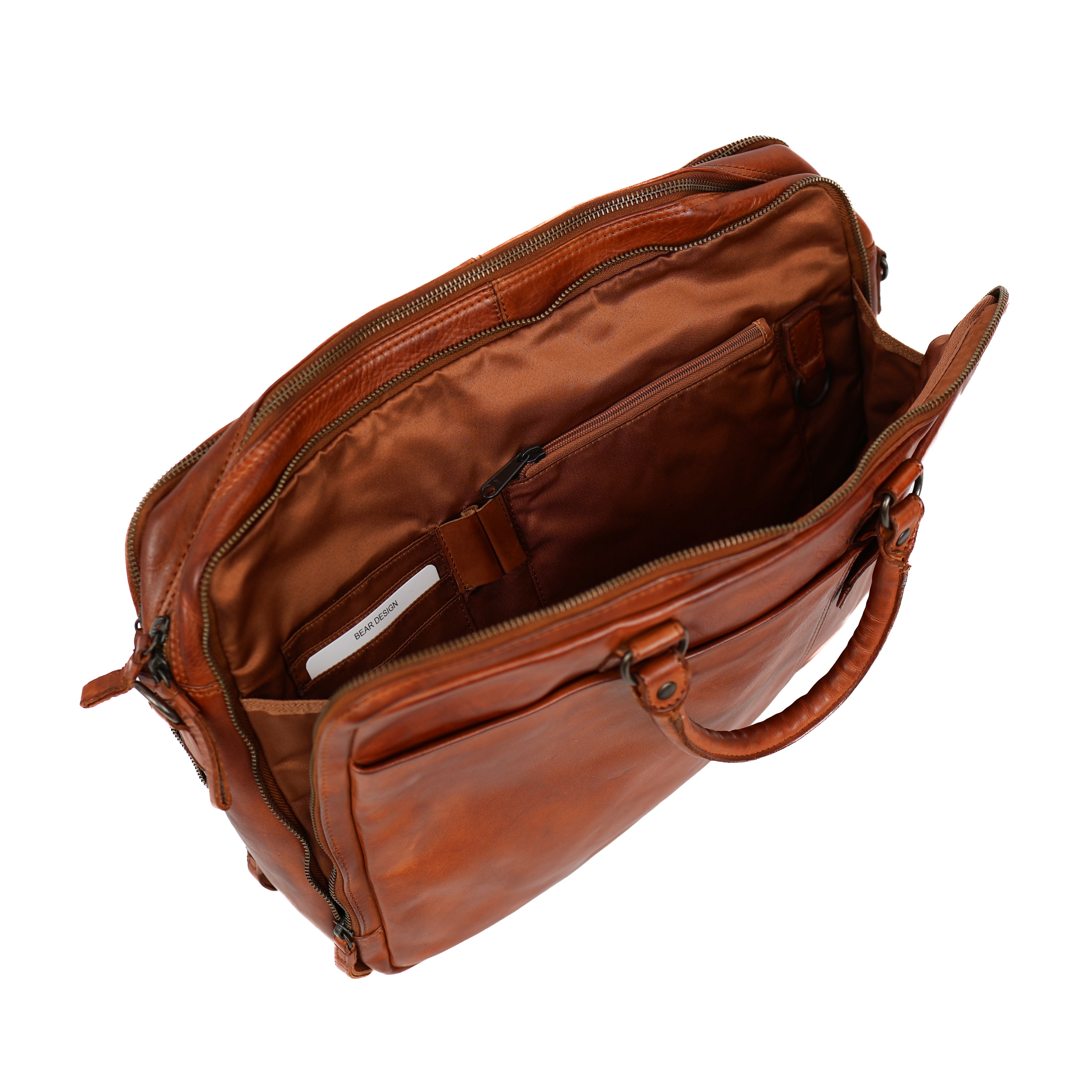 Laptoptas 'Silke' cognac Cognac