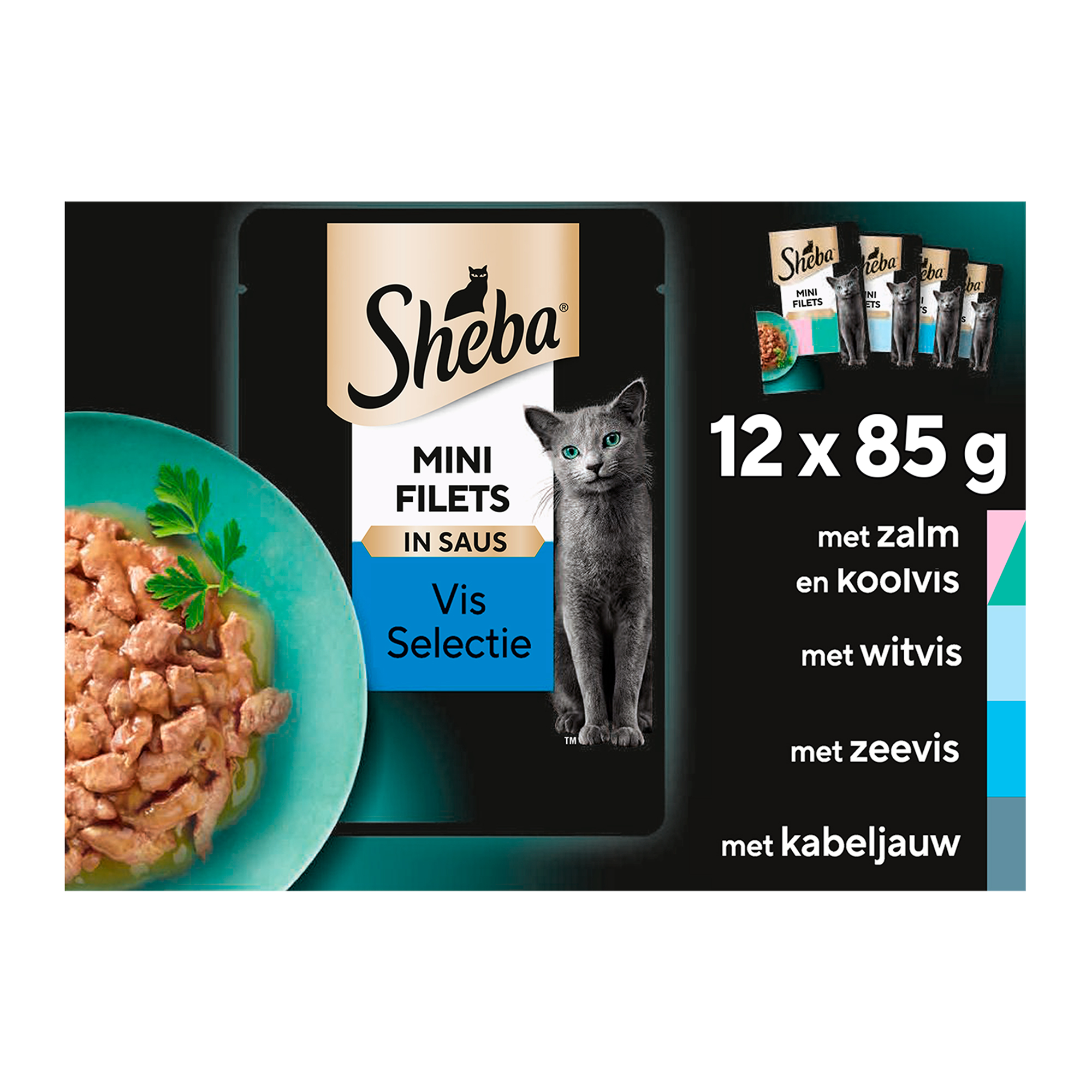 Sheba Visselectie Mini Filets in Saus