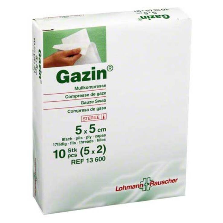 Gazin Kompressen 5x5cm 8fach, 5X2 St