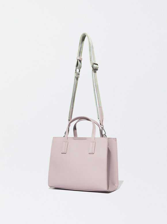 Bolsa de compras com bolsa removível - Violeta