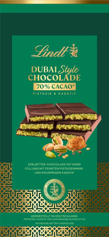 Lindt Dubai Style Pure Chocolade - 145 g