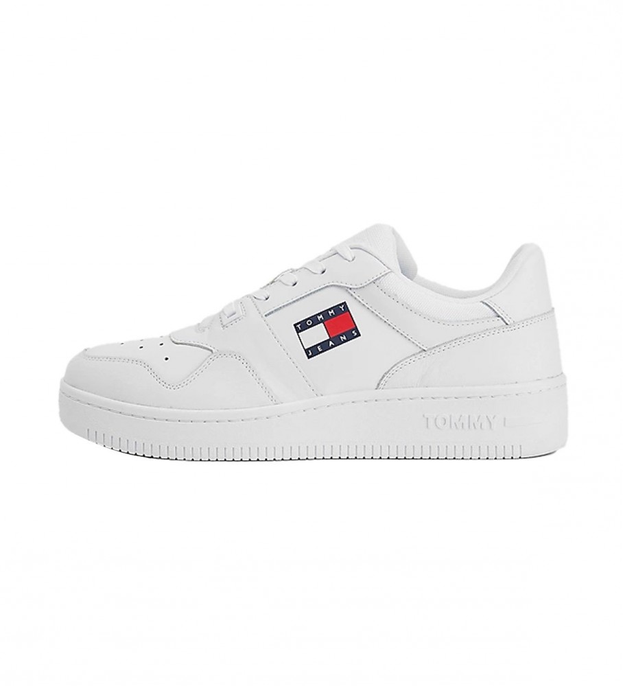 Tênis Tommy Jeans Retro de Couro Branco