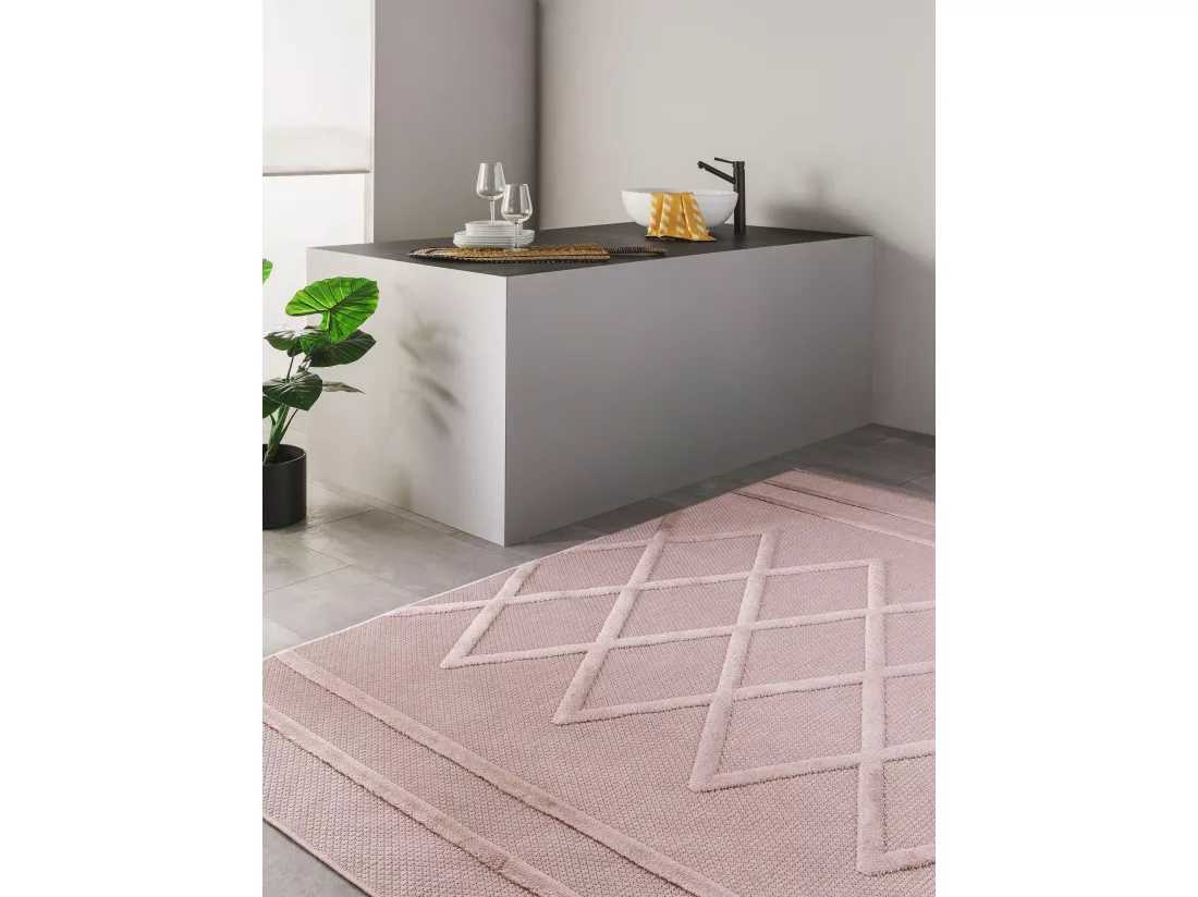 Tapis d'extérieur & intérieur Bonte Rose 80x150 cm