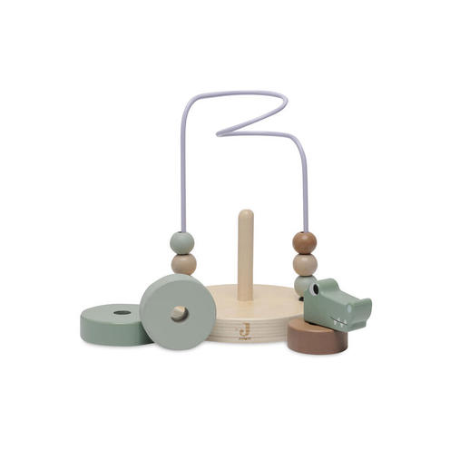 Tour d'empilage en spirale en bois Jungle jambo - Sea green - JOLLEIN