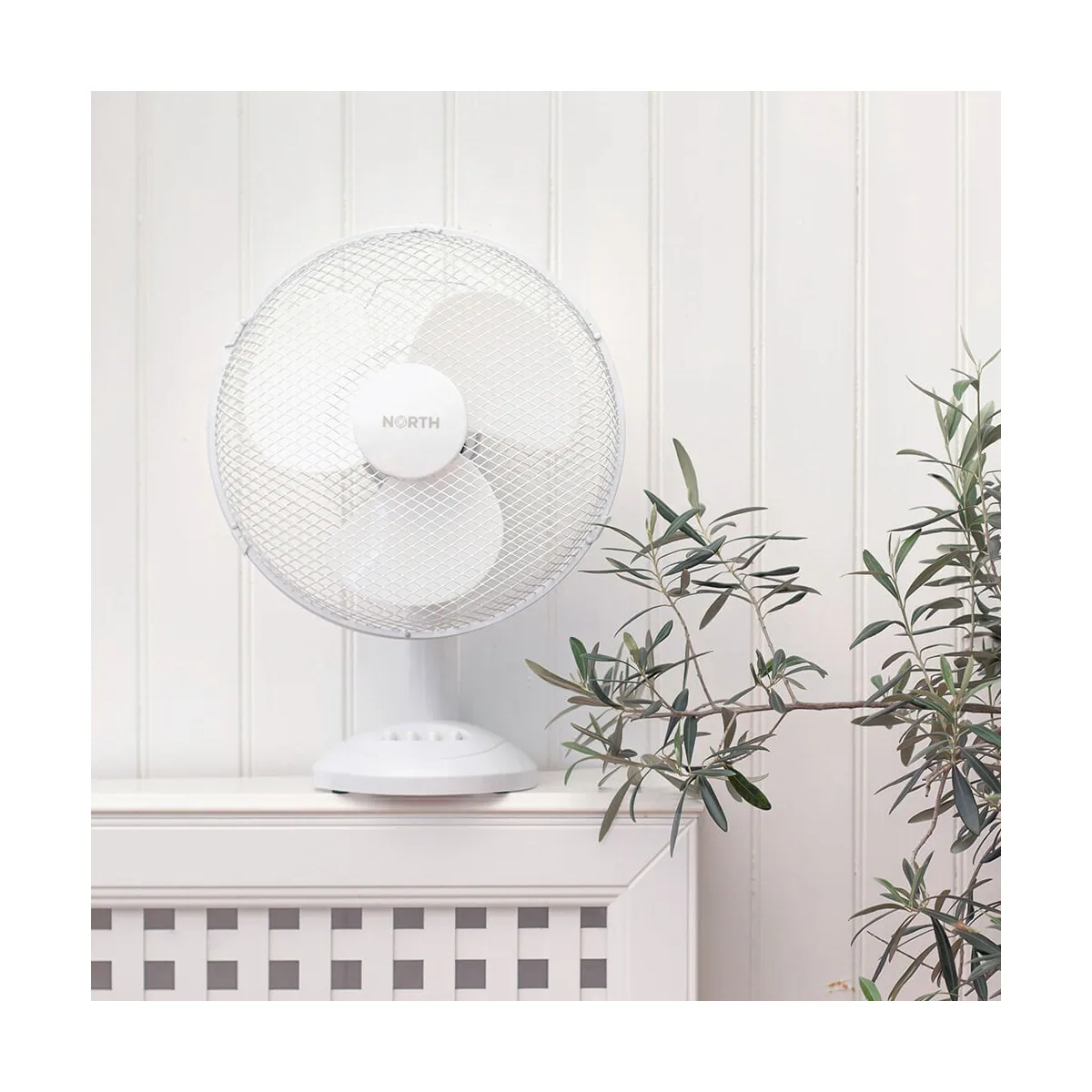 NORTH Fläkt Bordsfläkt 30cm Plast Vit