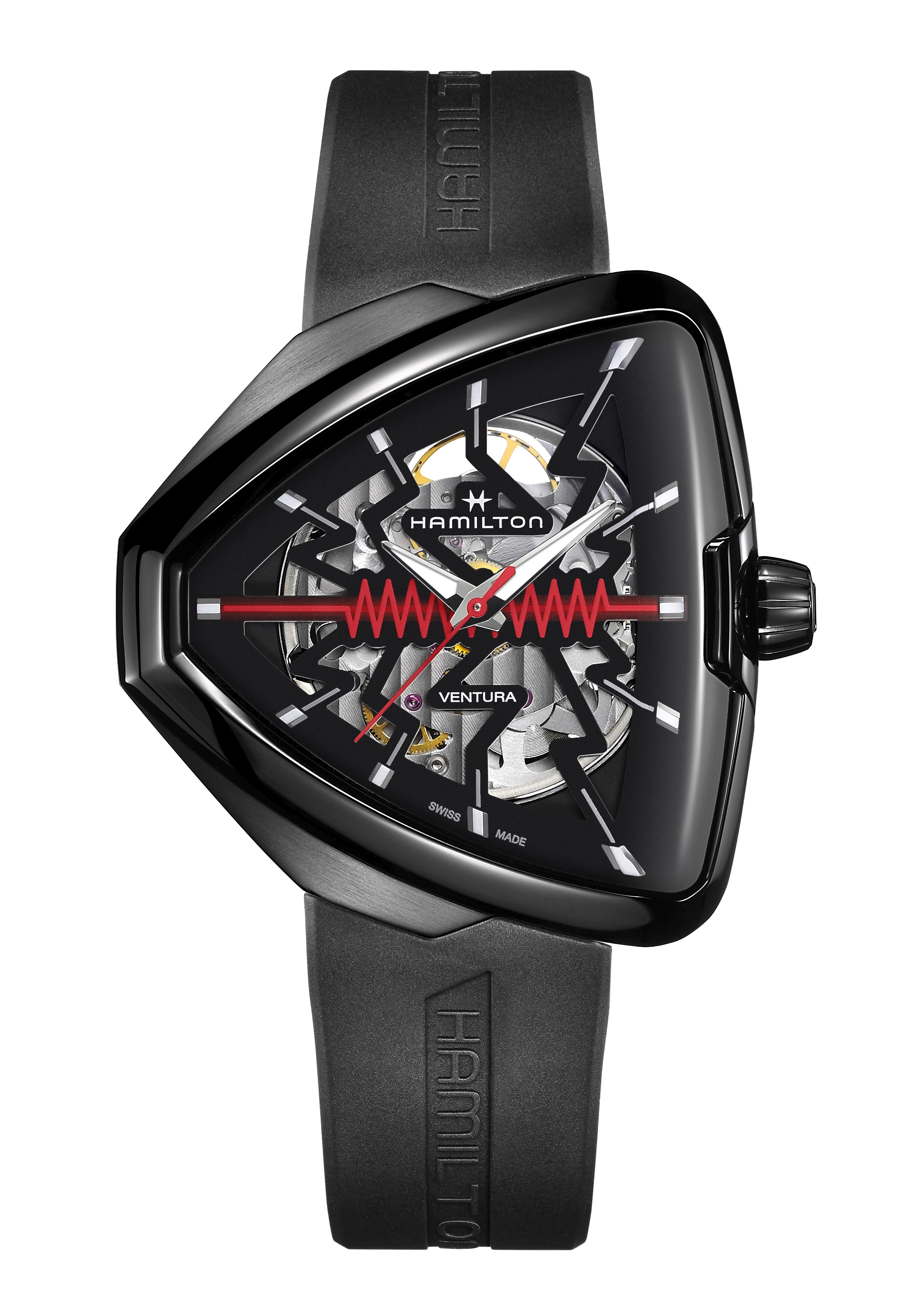 Hamilton Ventura Elvis80 Skeleton Herrenuhr Schwarz