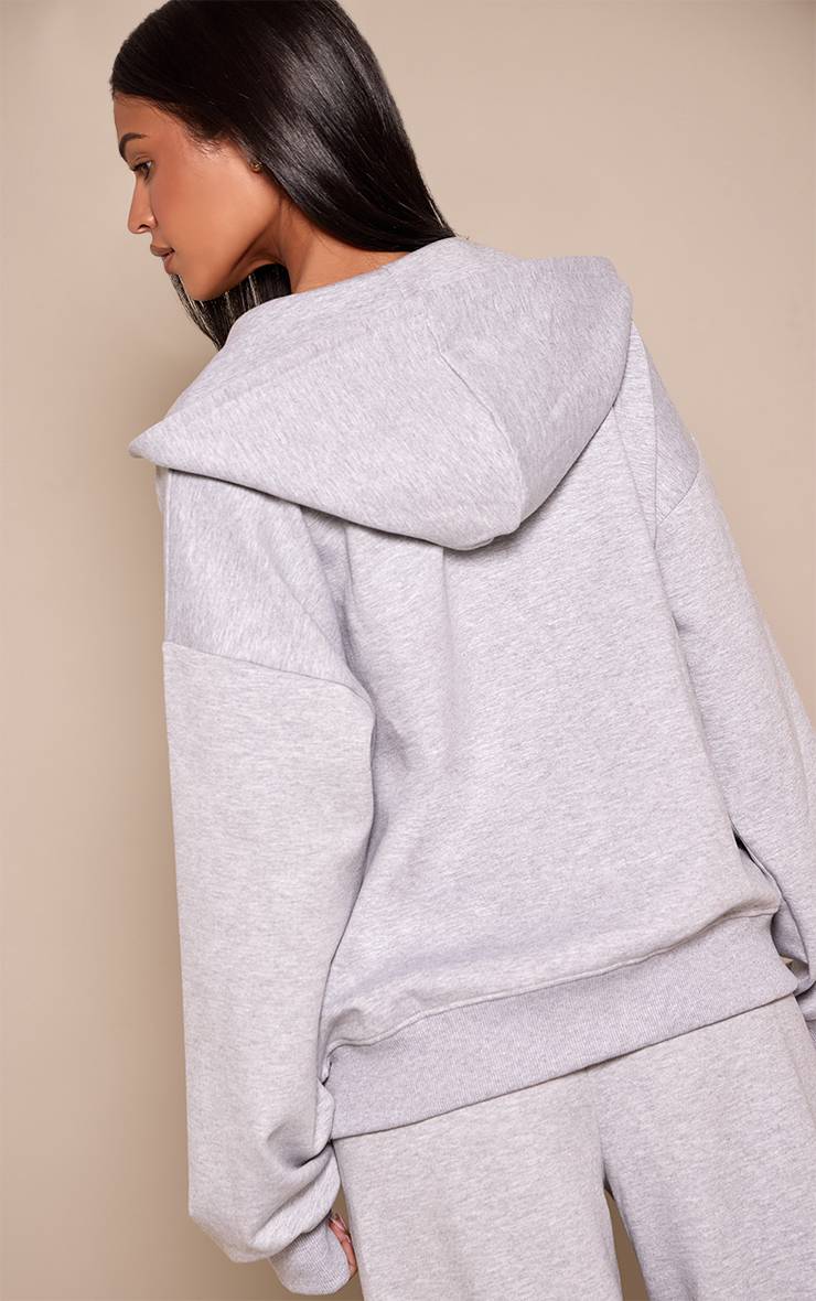 Gris Chiné Sweat À Casynthétiqueche Tall En Jersey Interlock Avec Double Zip