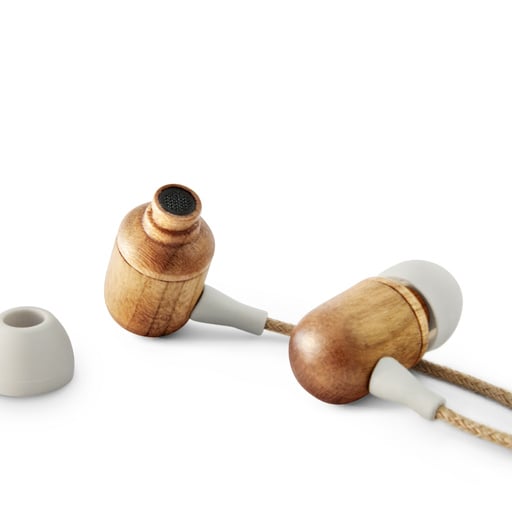 Sistema auricular de energia Eco em madeira de cerejeira