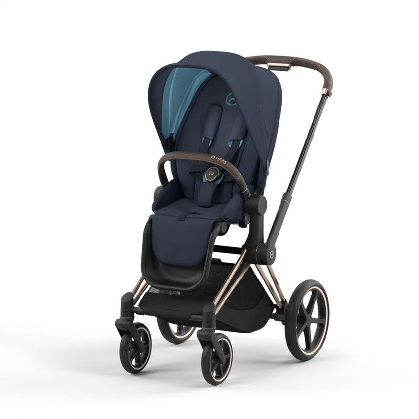 Hamac pour poussette Priam - Nautical Blue - Ecru