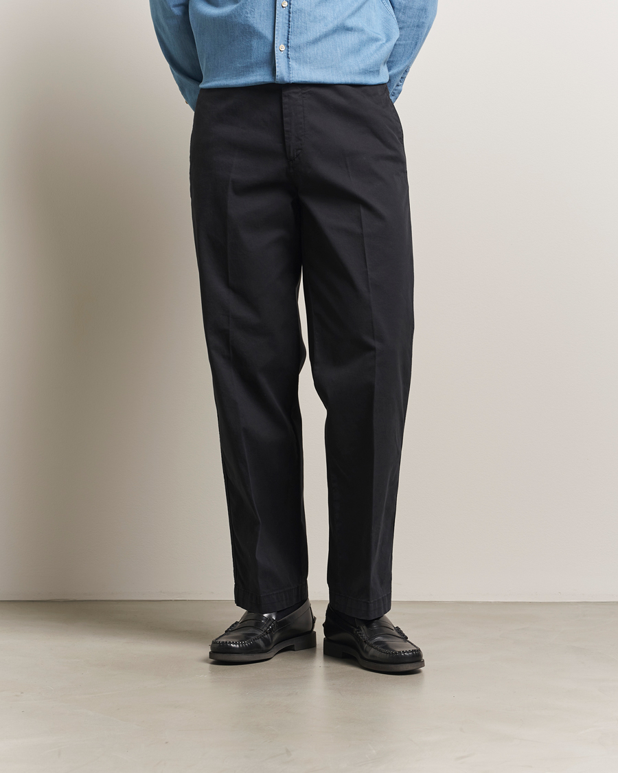 Oscar Jacobson Tanker Cotton Trousers Black