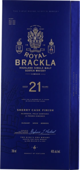 ROYAL BRACKLA 21 YEARS SHERRY FINISH 70CL
