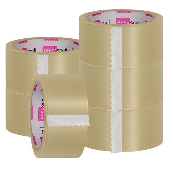 6 rubans adhésifs polypropylène 1er prix Transparent 48mm x 66m