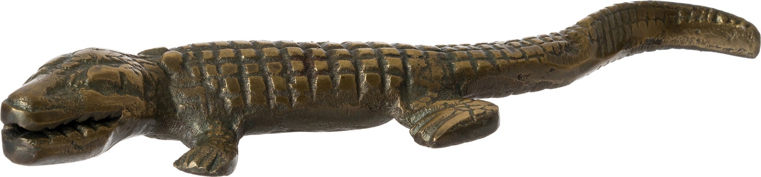 Intratuin beeld Krokodil koper 23 x 5,5 x 3 cm