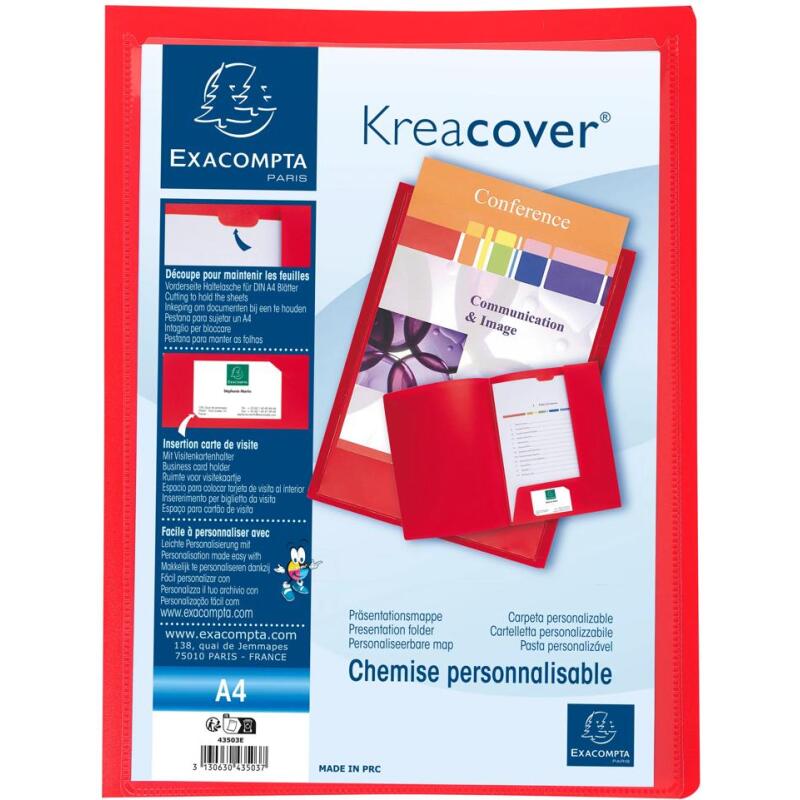 Chemise de présentation polypropylène souple Krea Cover - A4