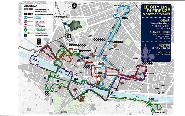 MICHELIN - PLAN DE VILLE FLORENCE PLASTIFIE