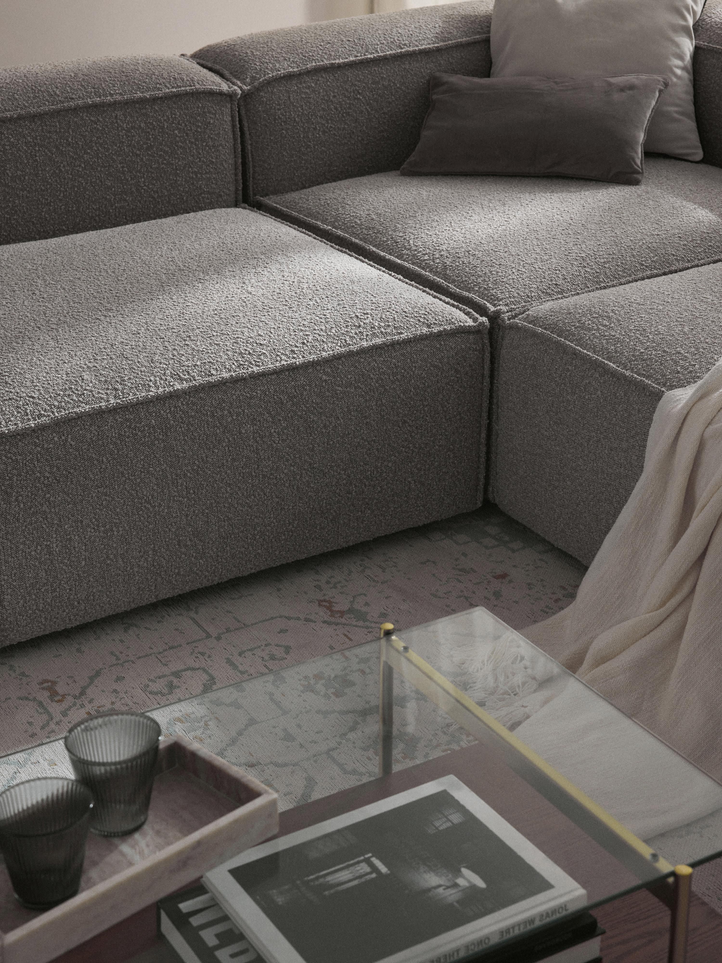 Bouclé modulaire XL hoekbank Lennon (4-zits)