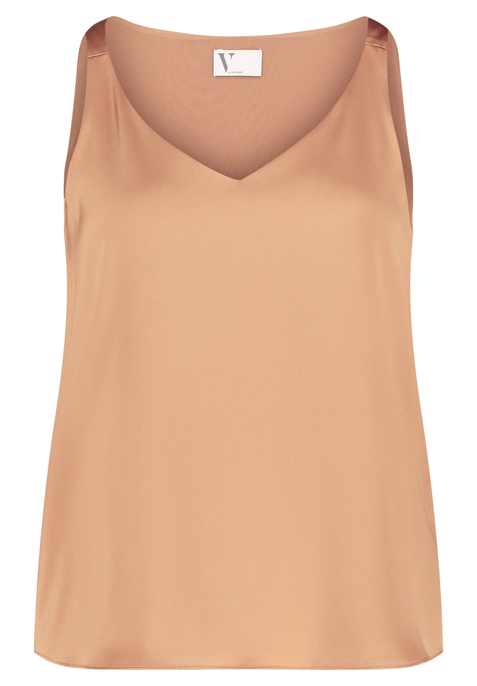 Vera Mont| Damen Satin-Bluse mit V-Ausschnitt