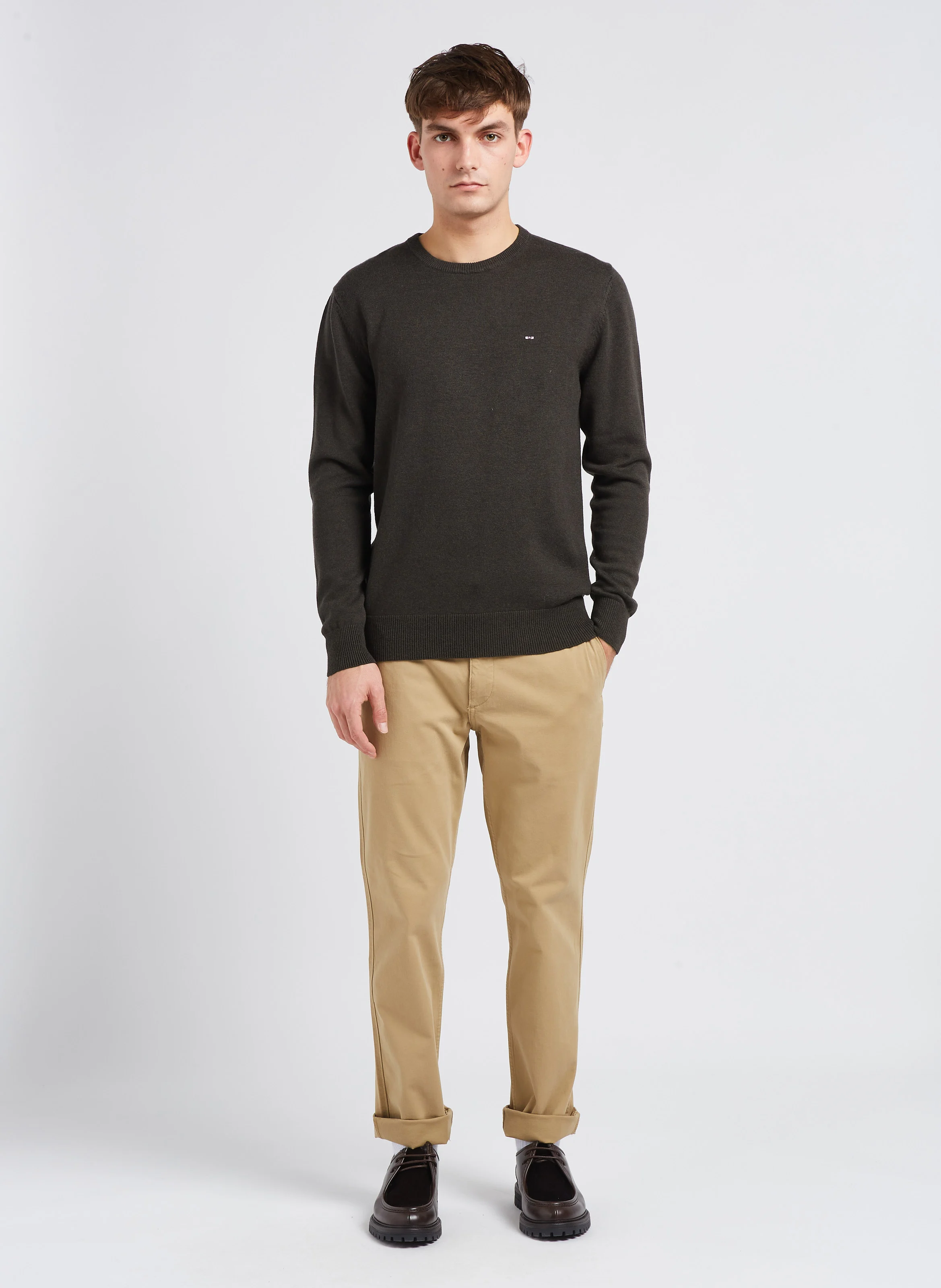 Pantalon slim en coton mélangé | Doré