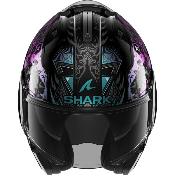 Shark - Casque Evo-ES K-Rozen Noir Brillant / Violet / Bleu