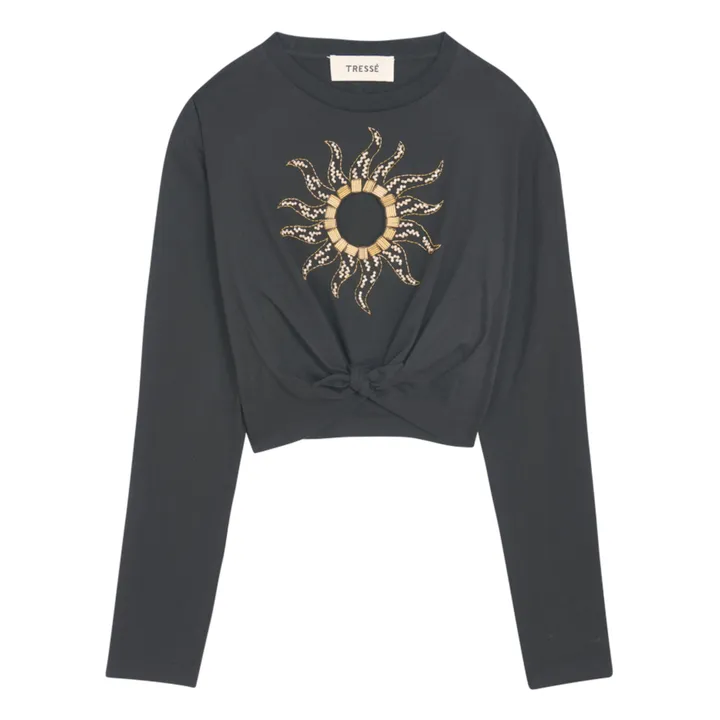 Tressé T-shirt Tali | Noir