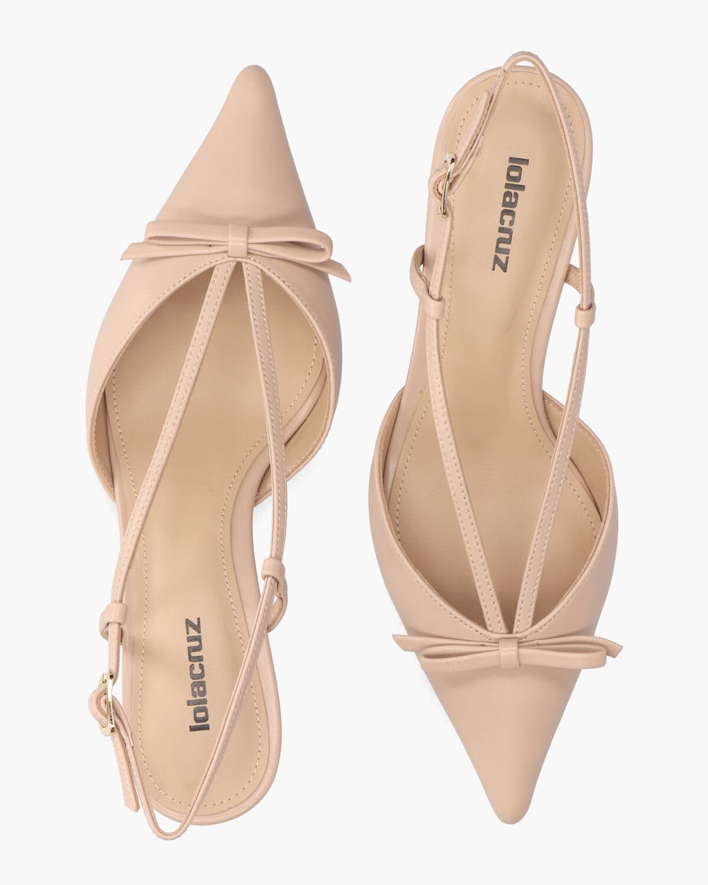 Lola Cruz Satina Nude Dames Slingbackpumps