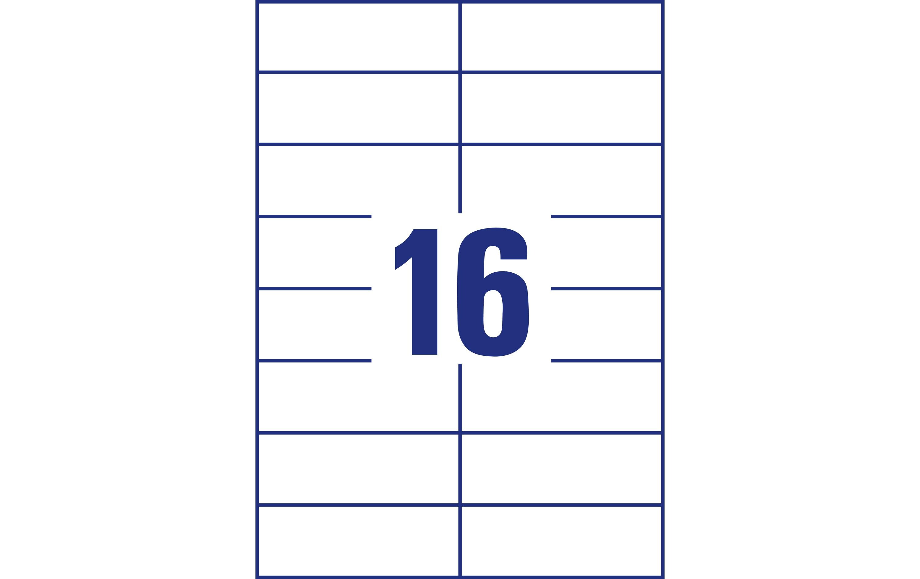 Universal-Etiketten 3484 105 x 37 mm, 100 BlattWeisse Aufkleber, permanent haftend