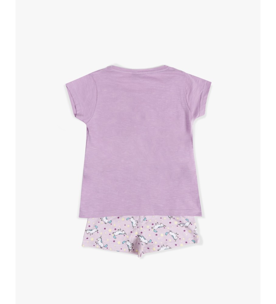 Pijama de manga curta Aznar Innova Believe in Yourself, cor malva.