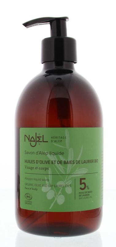najel Aleppo Zeep Vloeibaar Pompflacon Bio 500 ML