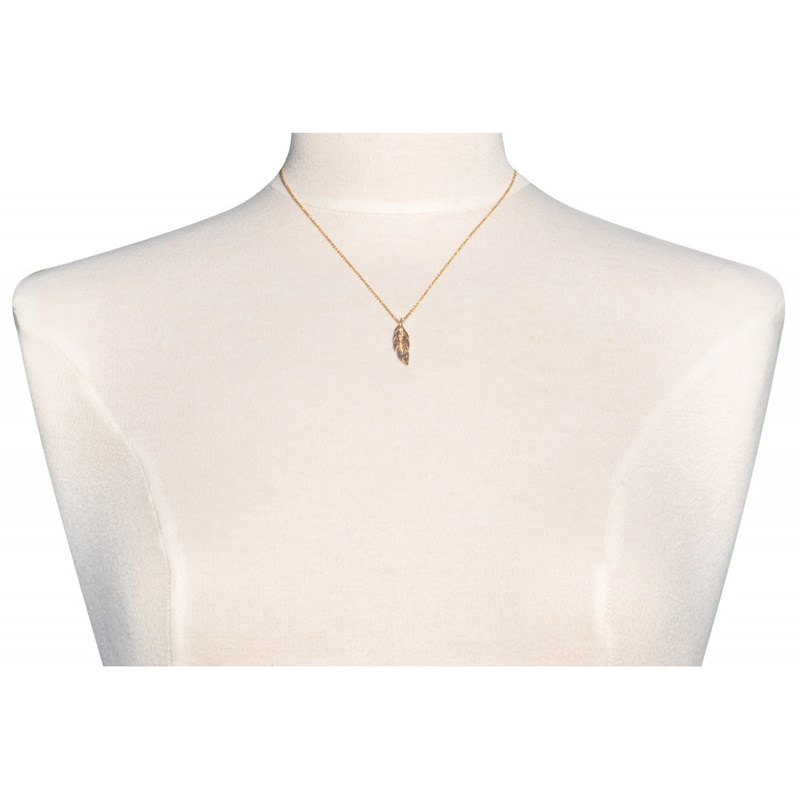 Pendentif Plaqué Or Petite Plume - Petit Modèle