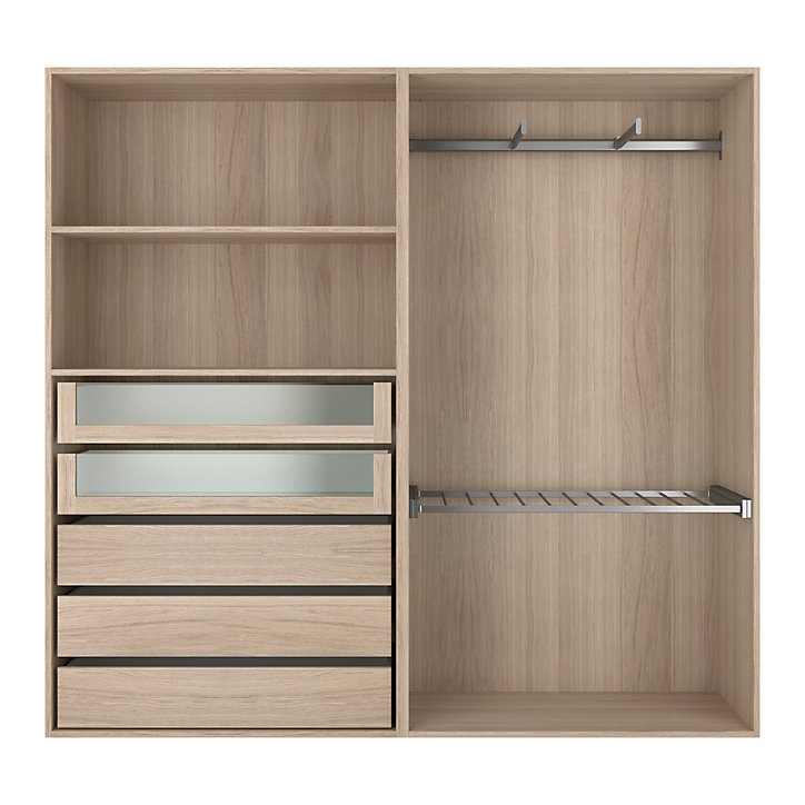 Dressing ouvert effet chêne GoodHome Atomia H. 187,5 x L. 200 x P. 45 cm