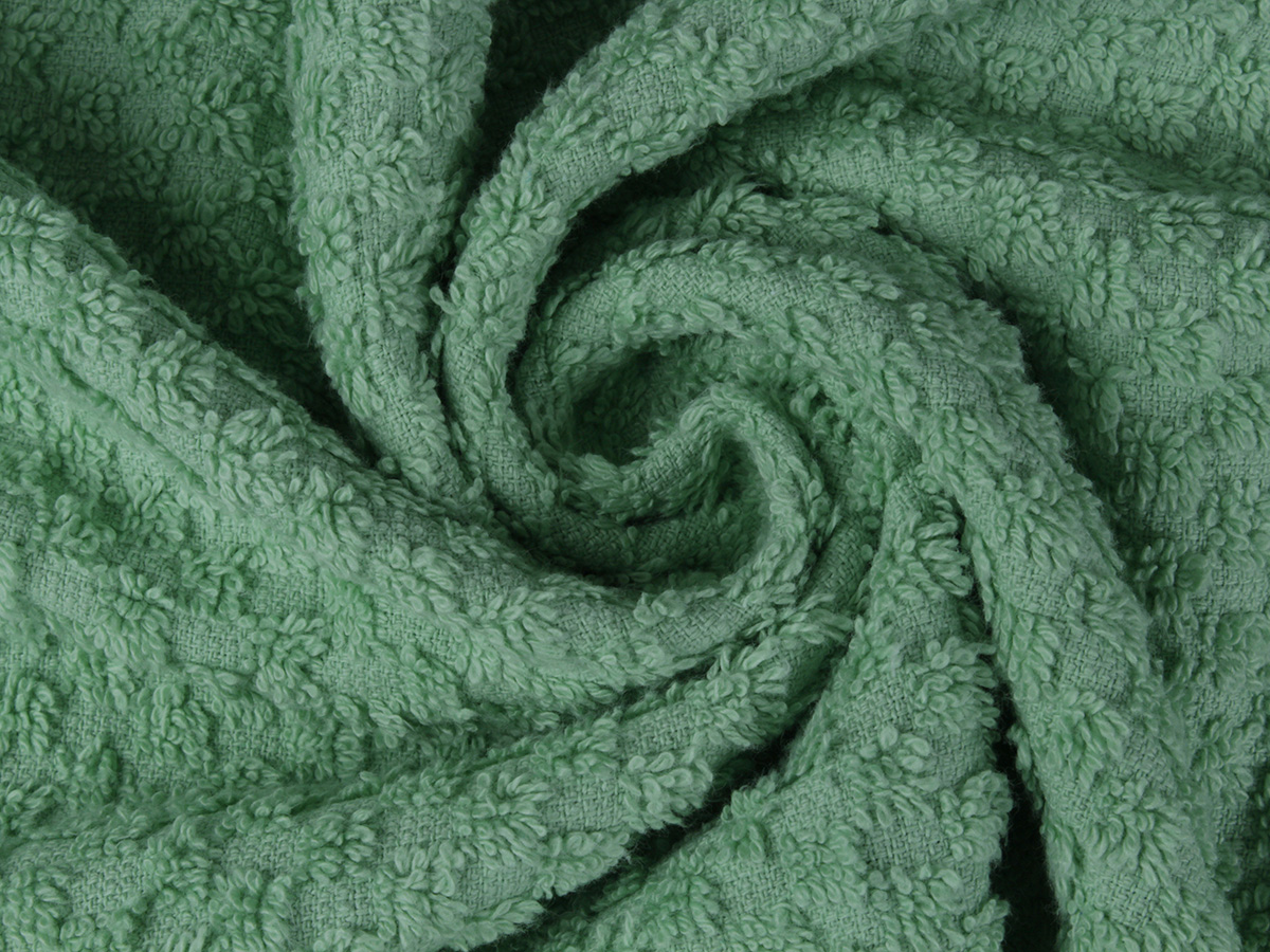 DoubleDry Popcorn 70 x 140 cm set van 3 handdoeken - groen