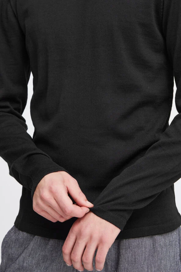 Casual Friday CFKENT Merino Crew Neck Knit Black