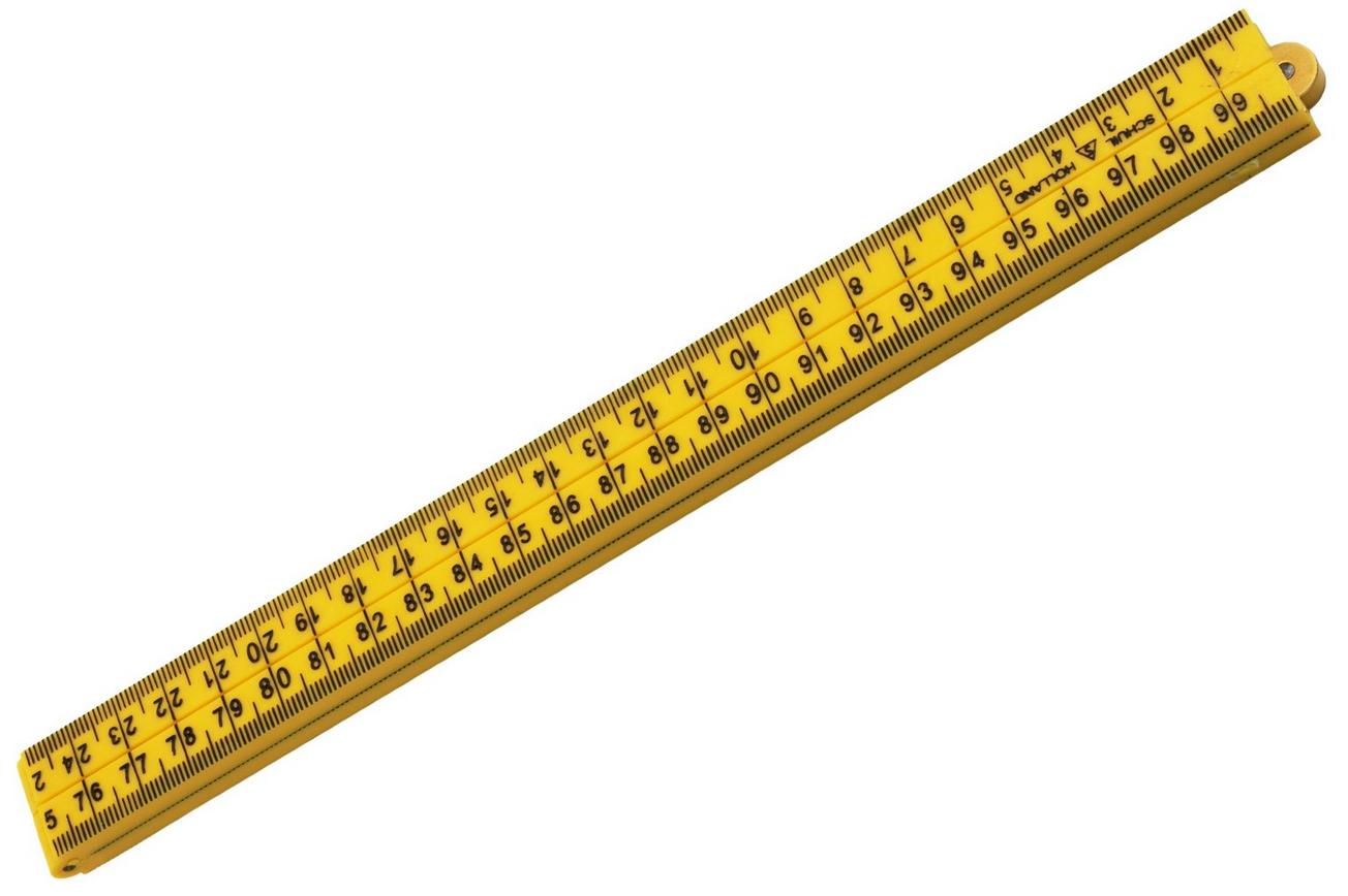 Schuil 8623, kunststof duimstok geel, 1 m