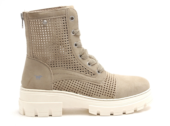 Mustang boots bottine plates femme 1417501 beige
