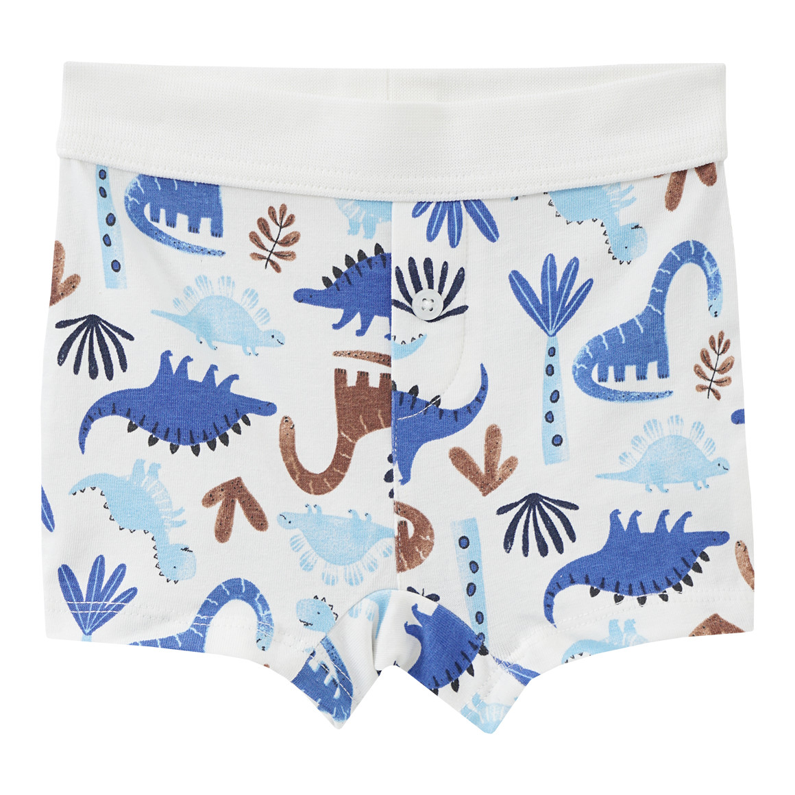 Topomini 3 Baby Boxer mit Dino-Motiven weiss / blau / braun