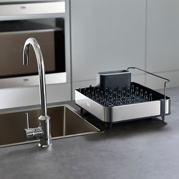 Égouttoir à vaisselle extensible avec bec verseur Gris Joseph Joseph