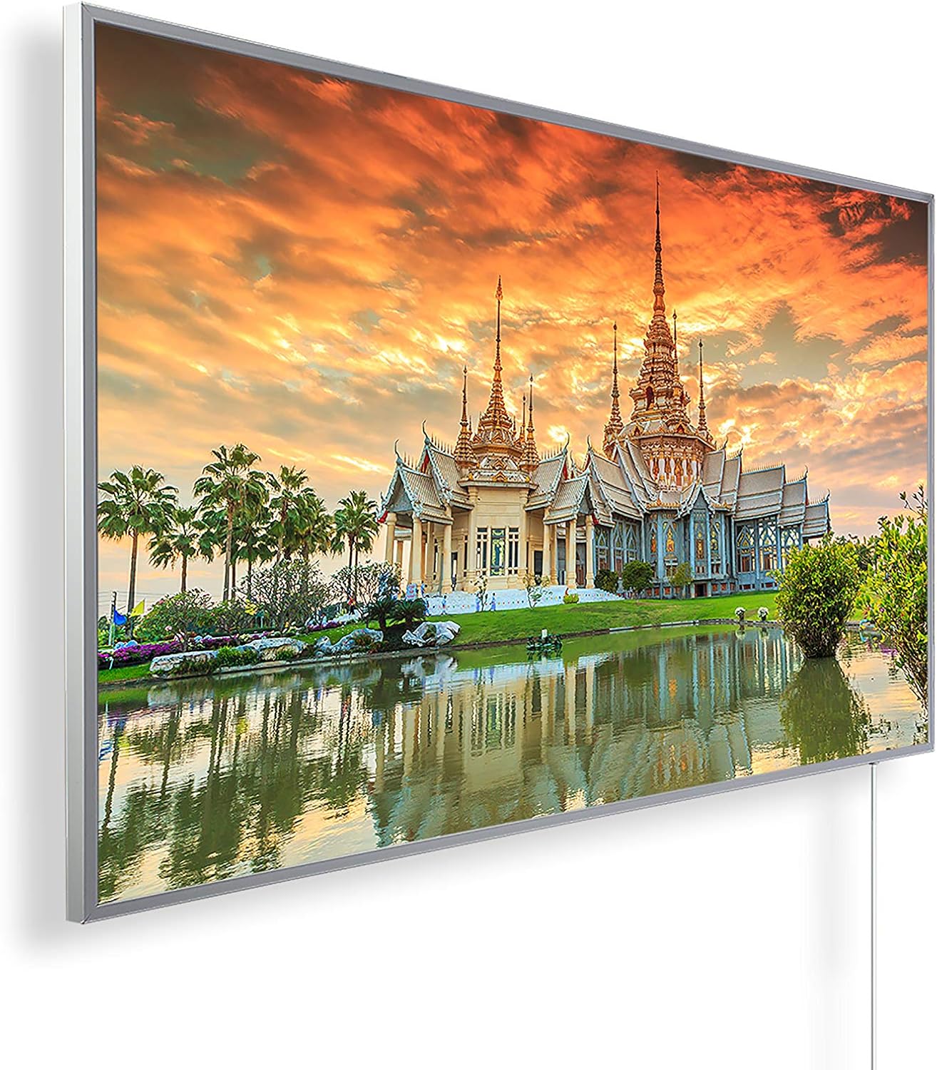 Könighaus Infrarot Bildheizung ✓ HD Qualität mit 5 Jahre Garantie ✓ Tolle Motive zur Auswahl ✓ Doppelter überhitzungsschutz ✓ inkl. Thermostat ✓ 1000W ✓ Motiv: 124. Bangkok Combodia