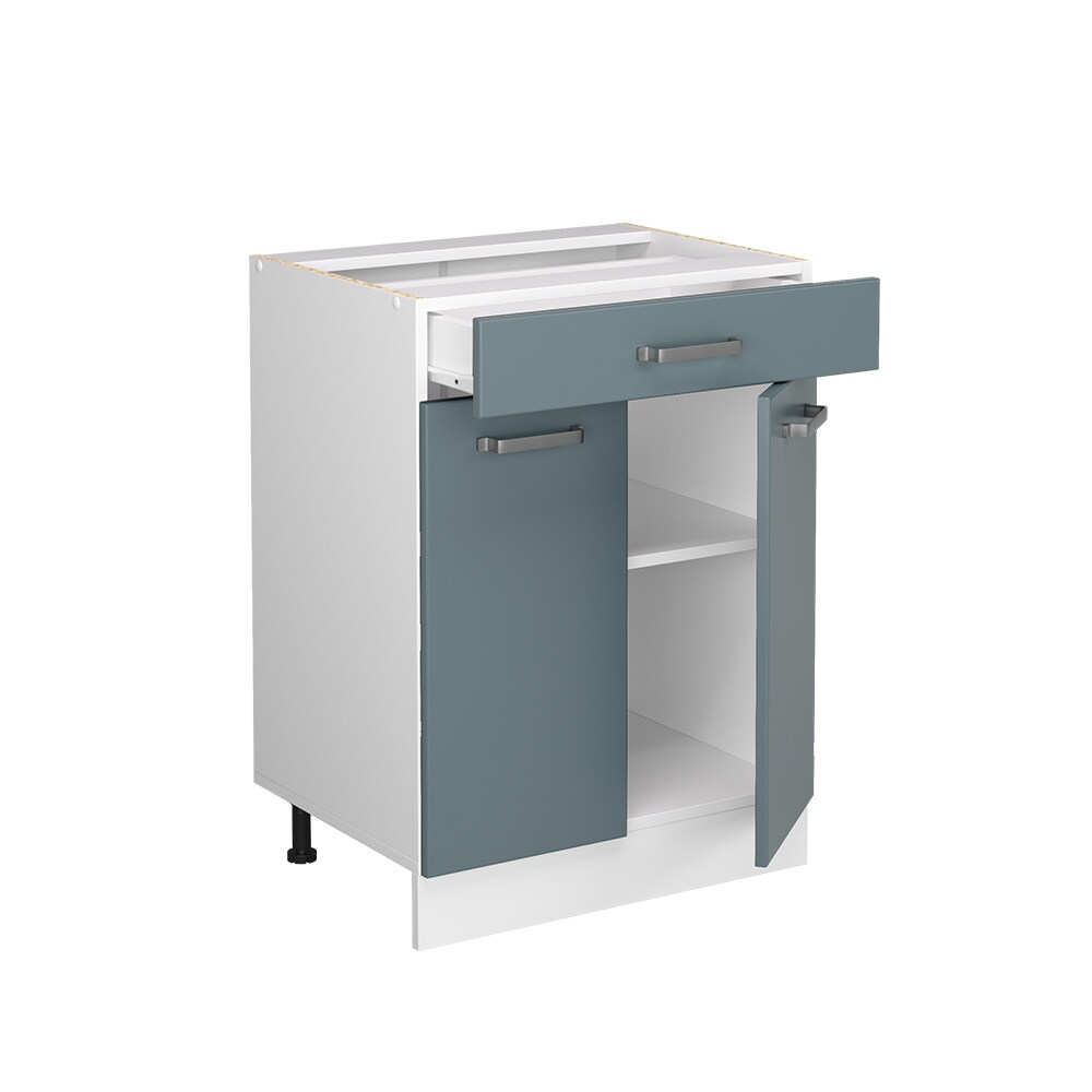 Vicco Schubunterschrank Küchenschrank R-Line Solid Weiß Blau Grau 60 cm modern