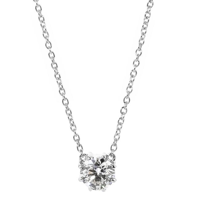 Brillant-Collier, feines Weiß, 0,50 ct., Gold 585