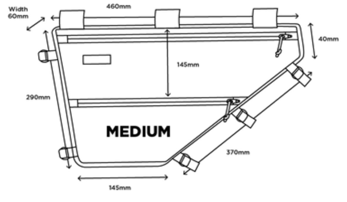 Restrap Full Medium Frametas 7.5 Liter Zwart