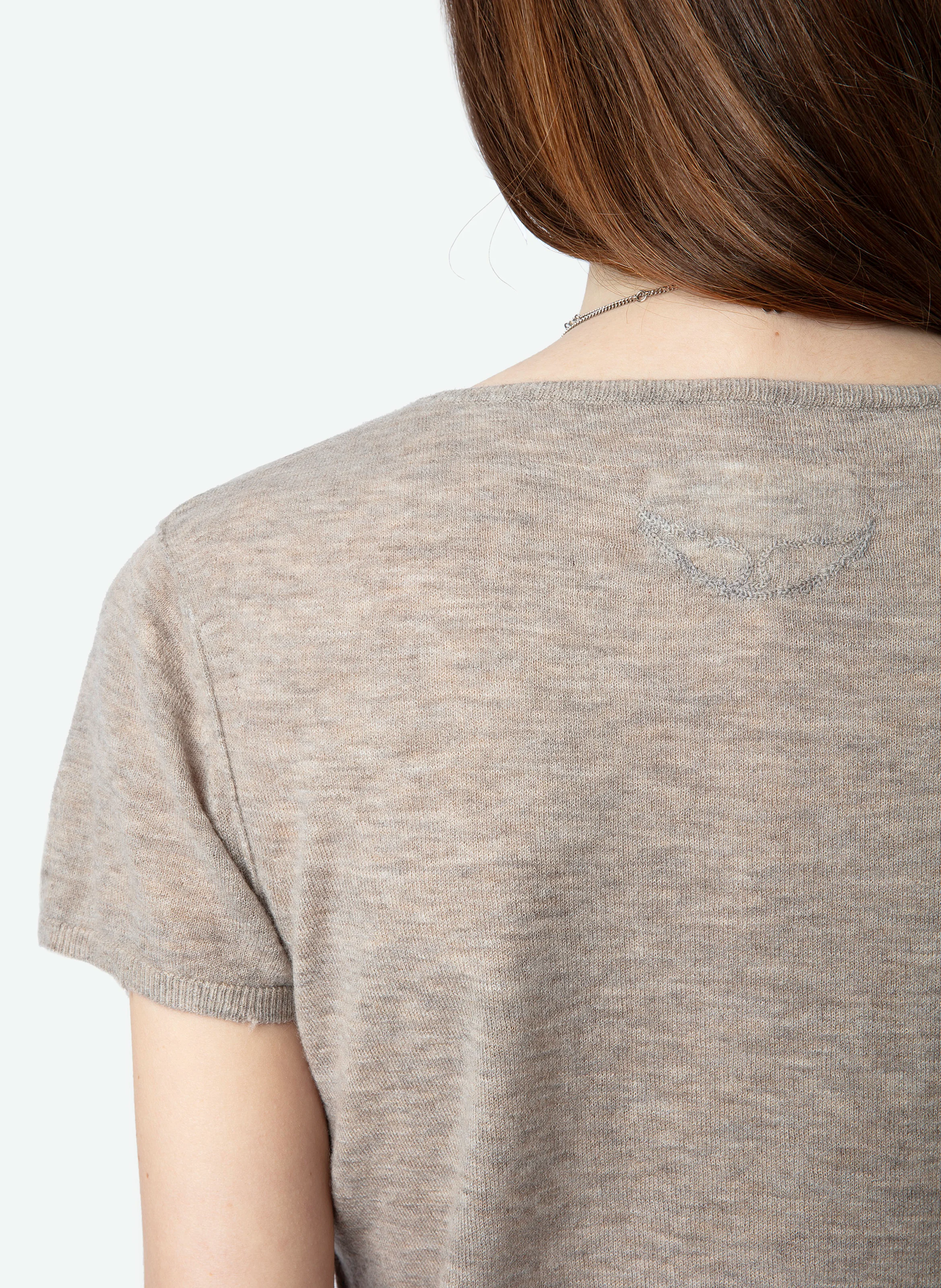 IDA - Top col tunisien droit en cachemire | Beige