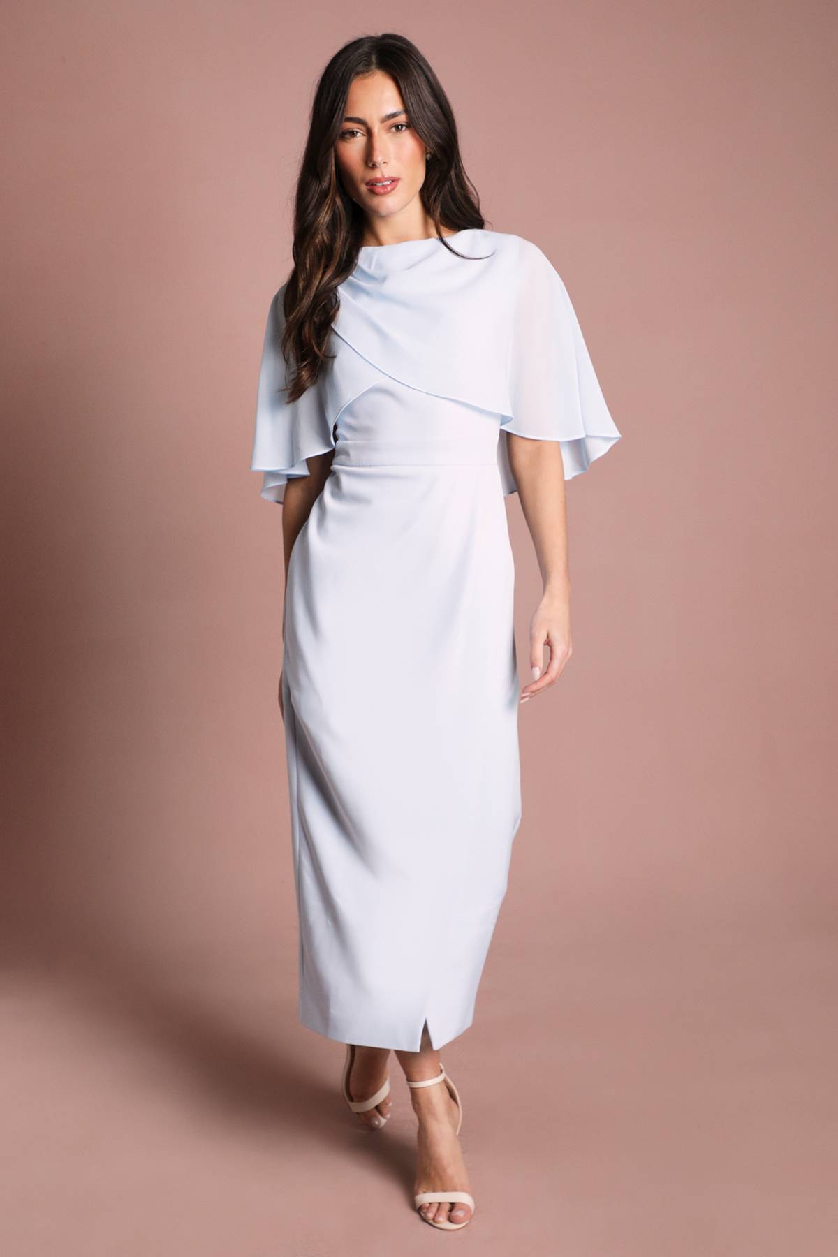 Coast Robe Crayon Avec Cape En Mousseline