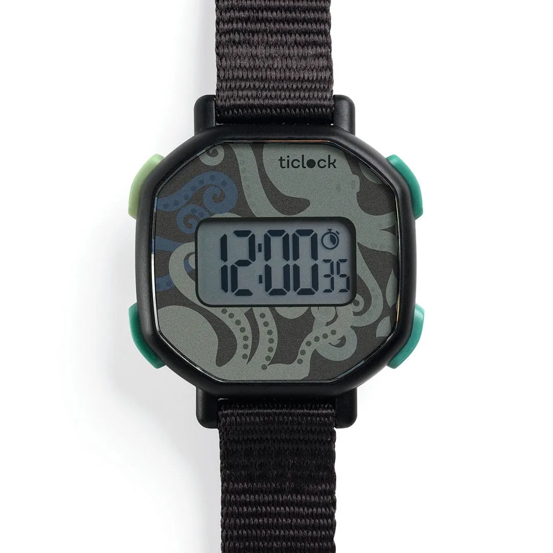 Djeco Montre Digitale - Noir Octopus