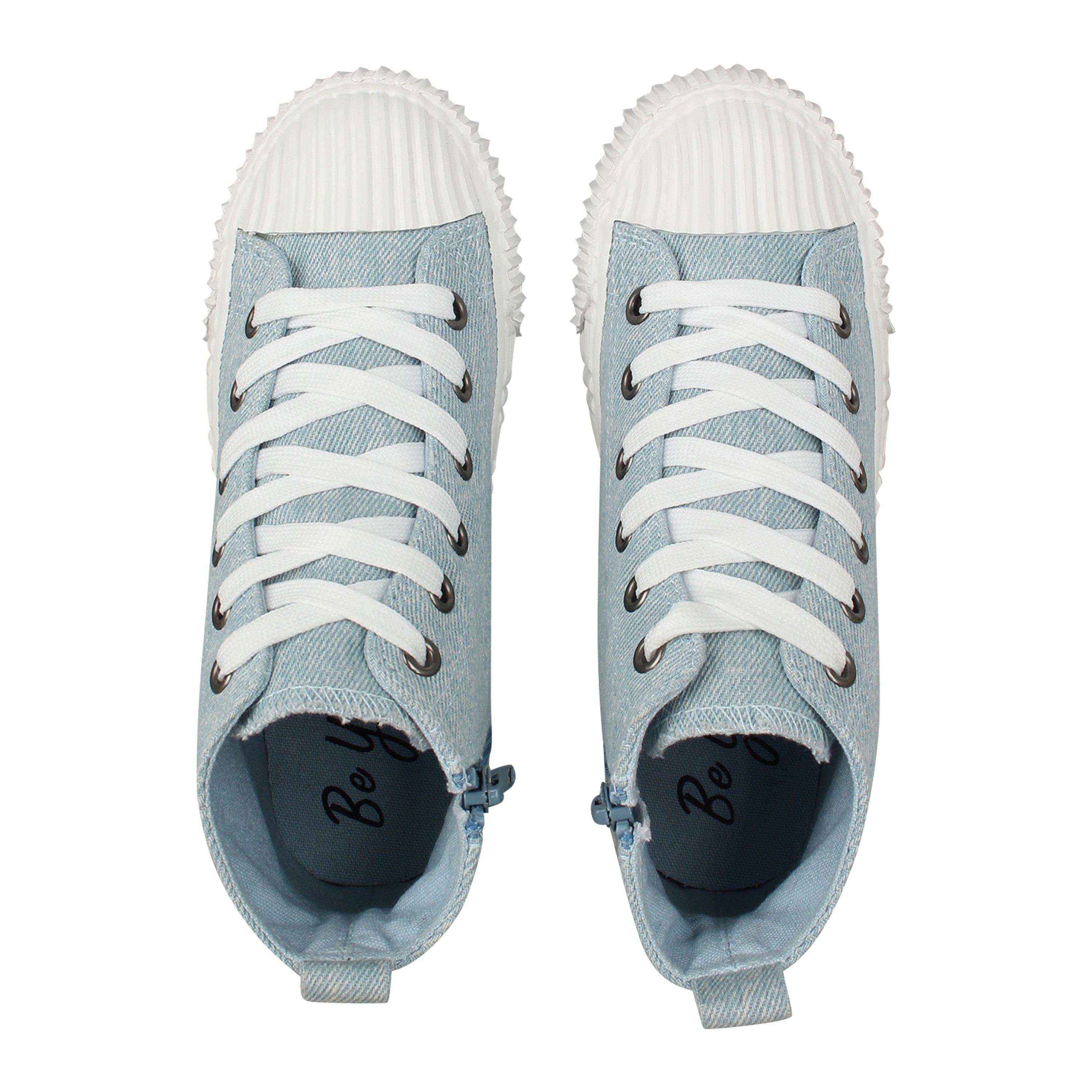 Be You Girls Denim High Top Trainer